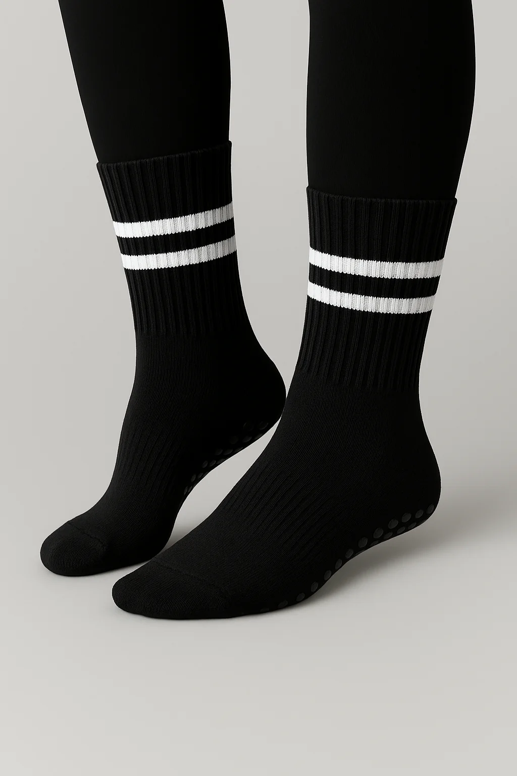 Black Balance Grip Crew Socks - Image 3