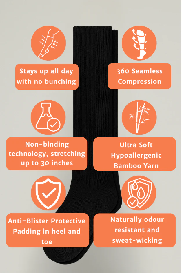 Black PlusFit™ Socks - Image 3
