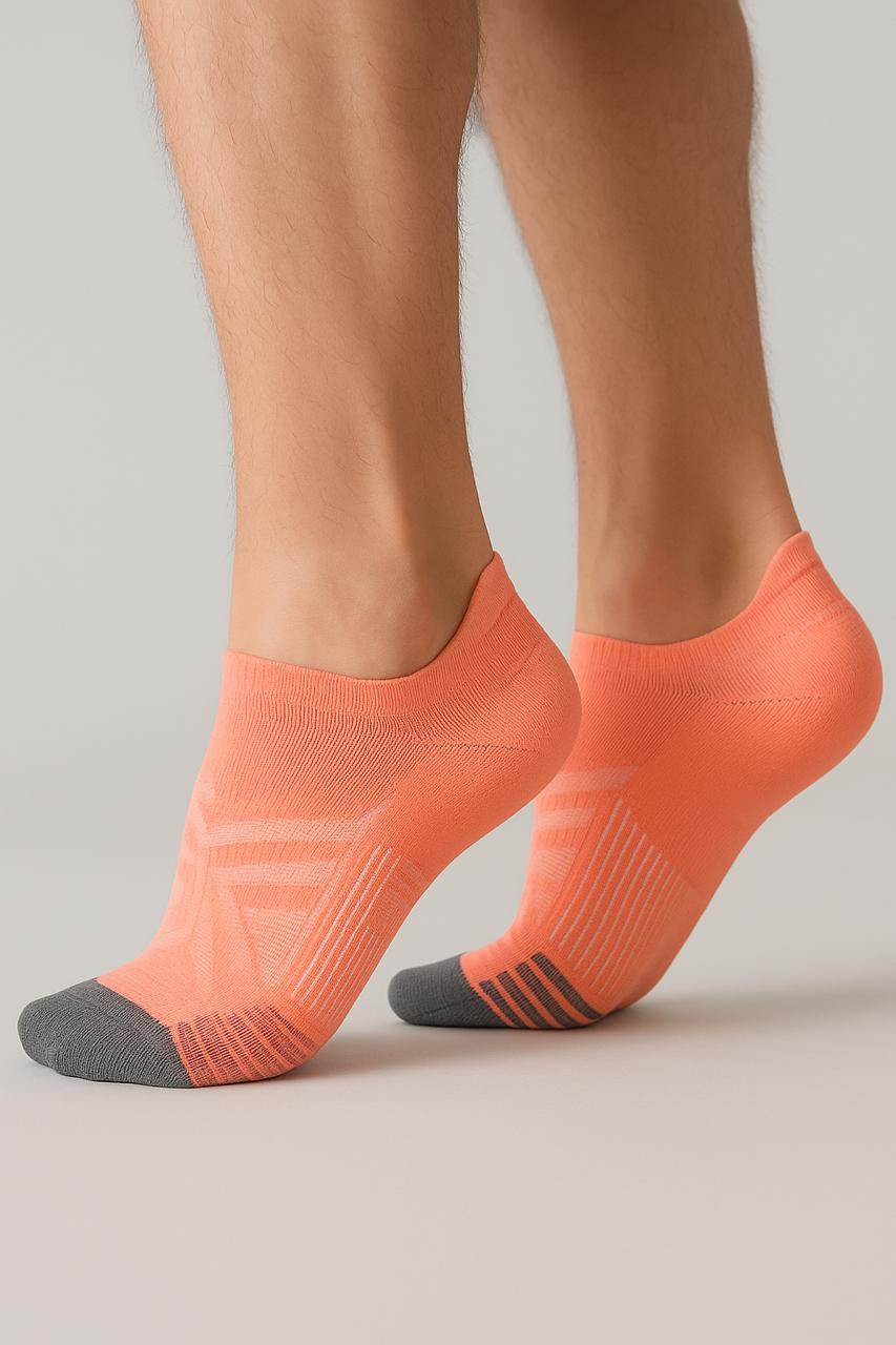 Blush Coral Sport Ankle Compression Socks - Image 3