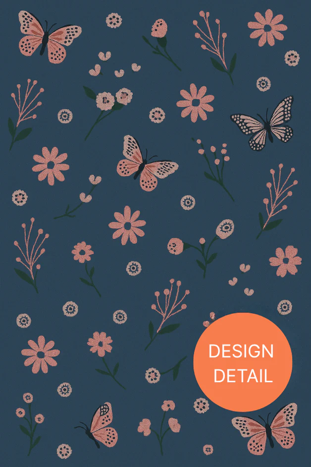 Flowers Navy Blue Compression Socks - Image 4