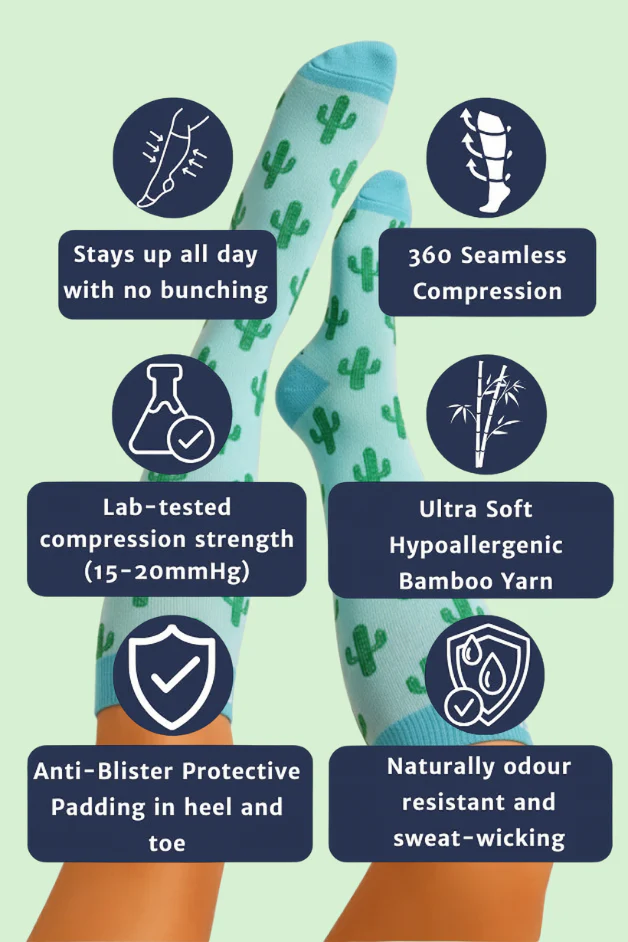 Cactus Green Compression Socks - Image 3