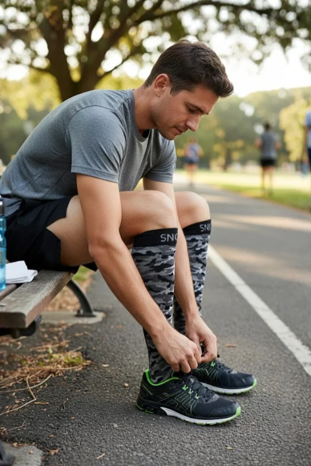 Camouflage Black Compression Socks - Image 6