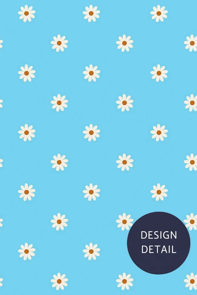 Daisy Flowers Blue Compression Socks - Image 4