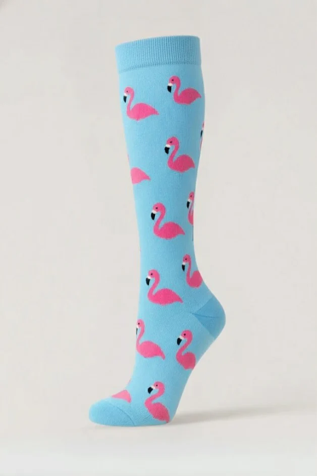 Flamingo Blue Compression Socks - Image 2