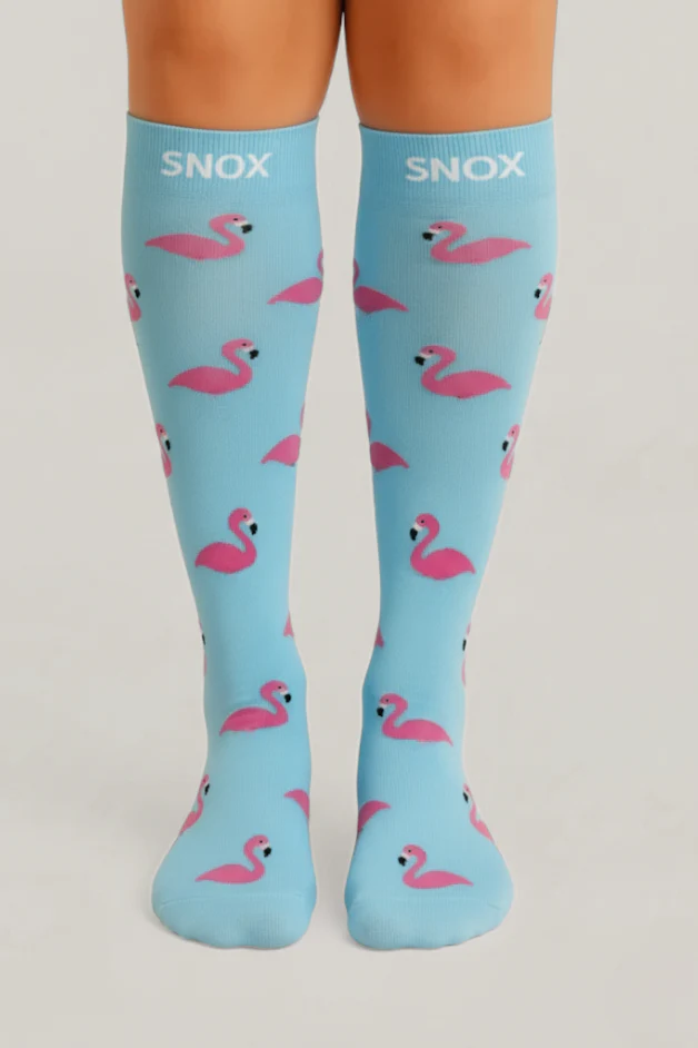 Flamingo Blue Compression Socks - Image 5