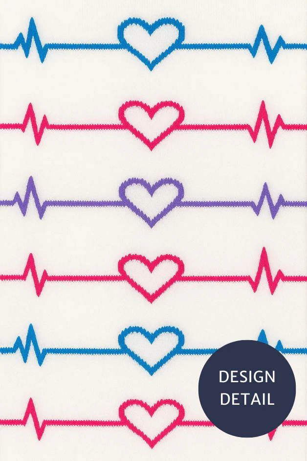 Heartbeat White PlusFit™ Socks - Image 4