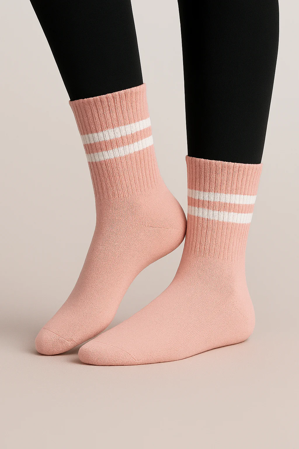 Lotus Pink Balance Grip Crew Socks - Image 3