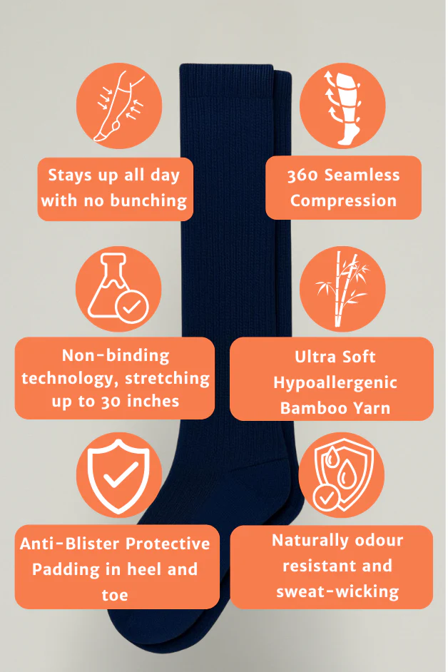 Navy Blue PlusFit™ Socks - Image 3