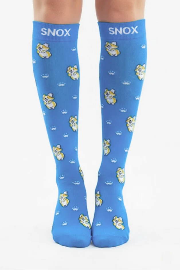Puppies Blue Compression Socks - Image 5
