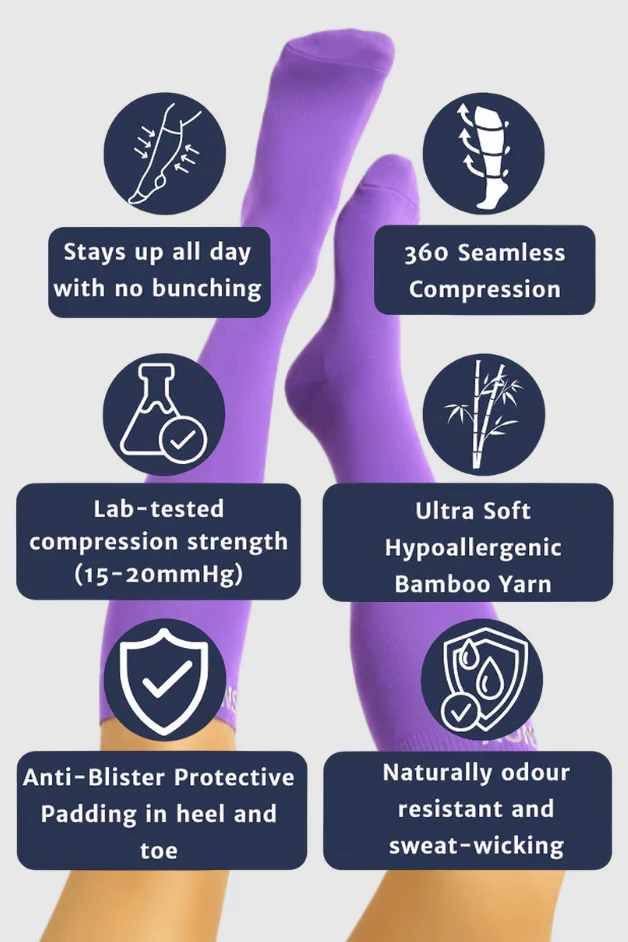 Purple Compression Socks - Image 3